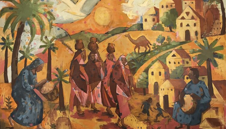 تحت أشجار النخيل